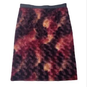 Rosa Costanzo Circle Brushed Furry Midi Skirt